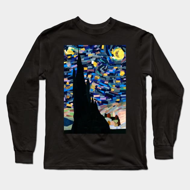 Starry Night Rendition Long Sleeve T-Shirt by cajunhusker